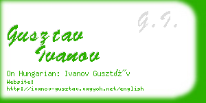 gusztav ivanov business card